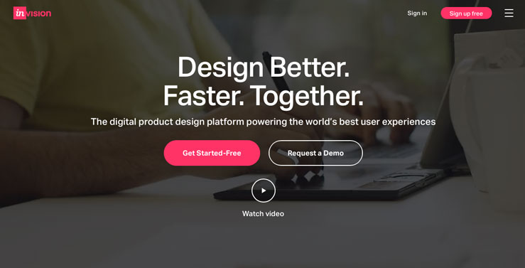 illustration invision concepteur logiciel web site design