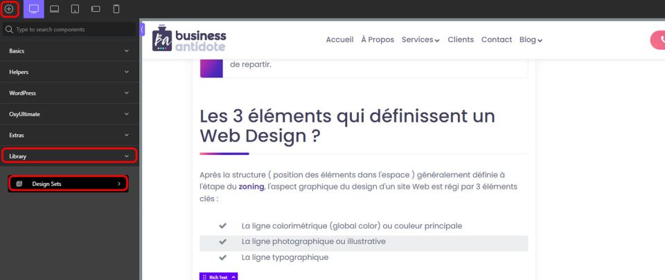 inserer un bloc pre conçu dans oxygène etude sectorielle design cro