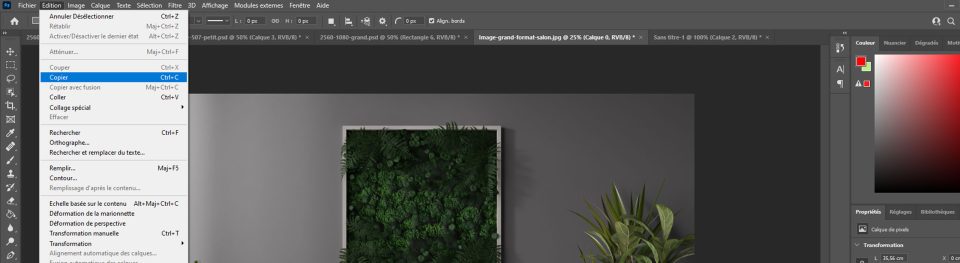 copier image dans photoshop