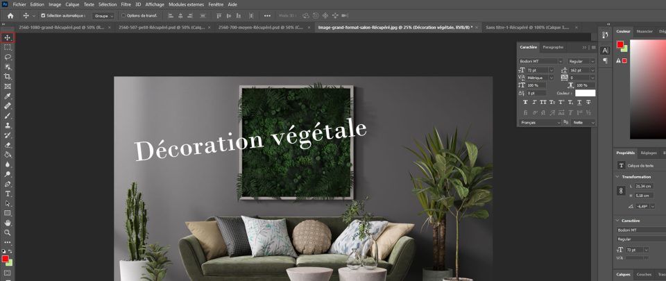 déplacer élément Photoshop