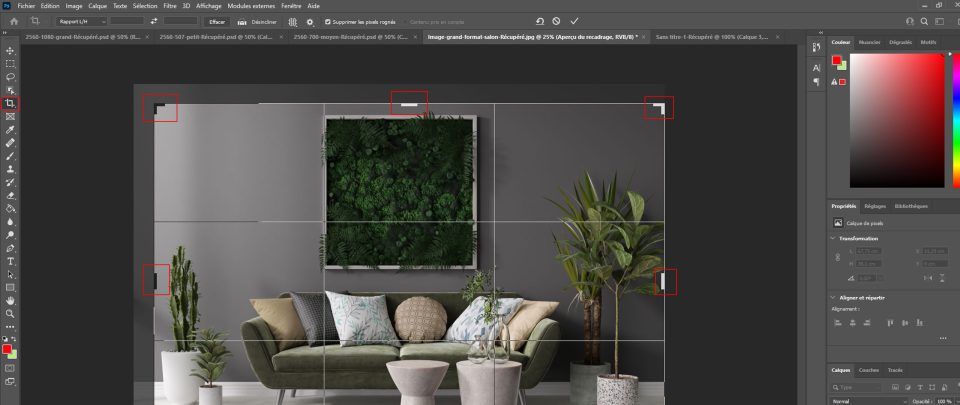 recadrer image photoshop