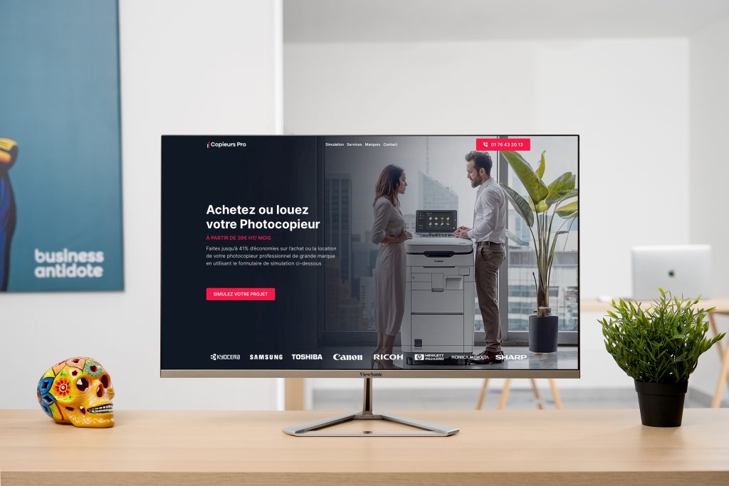 presentation landing page copieurs pro photocopieur